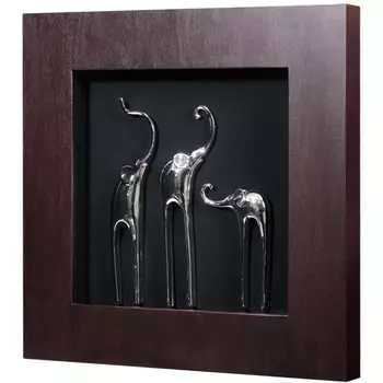 Панно Mart Gallery Три слона 2 венге 60х60х6 см