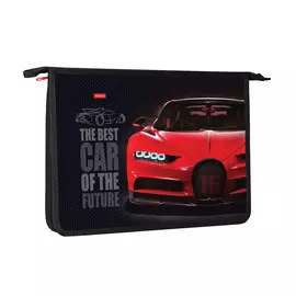 Папка для тетрадей А4 Hatber Best car 1 отделение на молнии