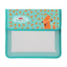 Папка для тетрадей Hatber Funny fox пластиковая на липучке А5ф
