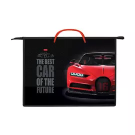 Папка для тетрадей на молнии А3 Hatber Best car 1 отделение с ручками