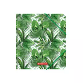 Папка для тетрадей на резинках пластиковая Erich Krause Tropical Leaves, A5+