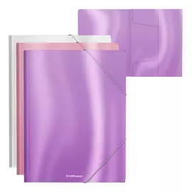 Папка пластиковая Erich Krause Glossy Candy на резинках A4 в ассортименте