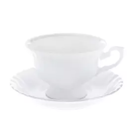 Пара чайная 220мл платиновая отводка Porcelaine czech gh