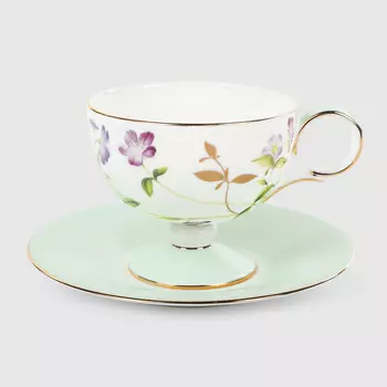Пара чайная French garden Клематис чашка 220 мл, блюдце 15 см