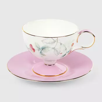 Пара чайная French garden Шиповник чашка 220 мл, блюдце 15 см