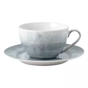 Пара чайная Lunasol Vulcano 220 мл серо-голубая