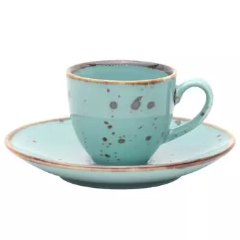 Пара кофейная Top Art Studio Коттедж тиффани 90 мл голубой