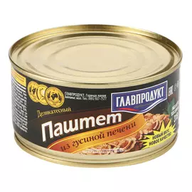 Паштет Главпродукт деликатесный с гусиной печенью 315 г