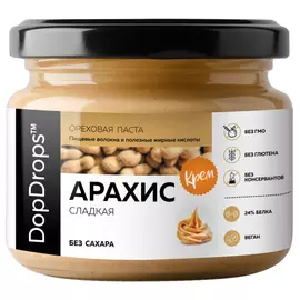 Паста арахисовая DopDrops Крем сладкая 250 г