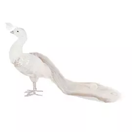 Павлин декоративный James arts белый 52х20х33 см