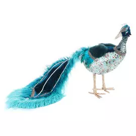 Павлин декоративный James arts голубой 70х47х57 см