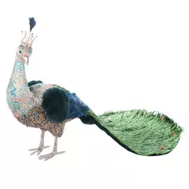 Павлин декоративный James arts зеленый 92х36х47 см