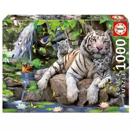 Пазл Educa 1000 деталей "Белые бенгальские тигры"
