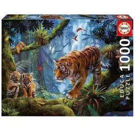 Пазл Educa 1000 деталей "Тигры на дереве"