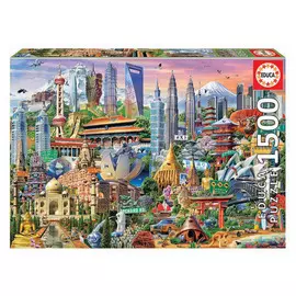 Пазл Educa Достопримечательности Азии 1500 деталей