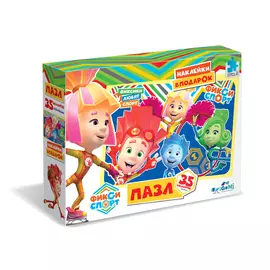 Пазл Фиксики.Спорт 35 элементов + наклейки