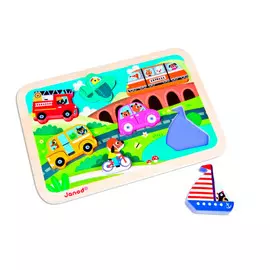 Пазл Janod объемный Транспорт: 7 элементов