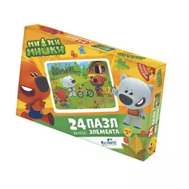 Пазл МиМиМишки. Мой друг велосипед + наклейки 24 элемента