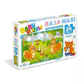 Пазл Оригами Baby Puzzle. Белочки 24 детали