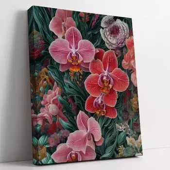 Печатная картина Симфония на деревянном подрамнике "цветок яблони", 50*70