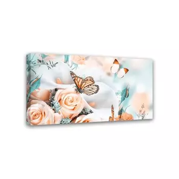 Печатная картина Симфония на деревянном подрамнике "фантазия", 50*100 см