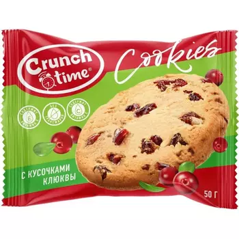 Печенье Crunch time cookies с клюквой 50 г