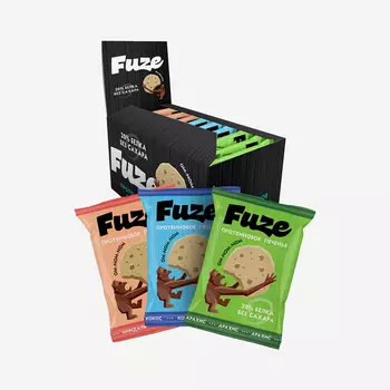 Печенье Fuze протеиновое арахис, кокос, миндаль 40 г