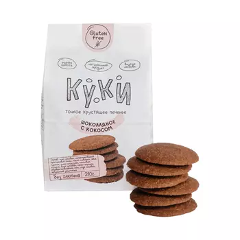 Печенье Куки шоколадное с кокосом 210 г