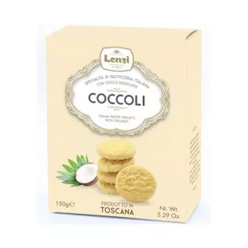 Печенье Lenzi coccolii сдобное кокос 150 г