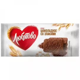 Печенье Любятово Шоколадное со злаками, 114 г