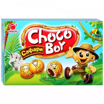 Печенье Orion Choco Boy Сафари, 42 г