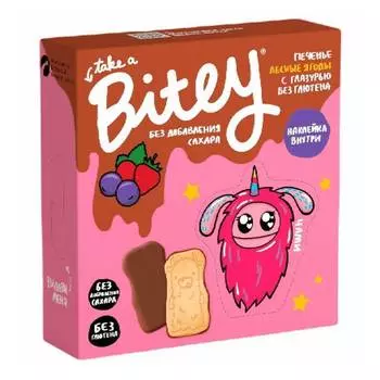 Печенье Take a Bitey с глазурью лесные ягоды, 125 г