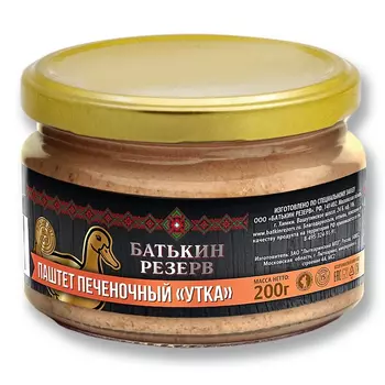 Печеночный паштет Батькин Резерв утиный, 200 г