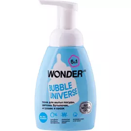 Пена для мытья посуды, детских бутылочек, игрушек и сосок Wonder Lab Bubble Universe 5 в 1 250 мл
