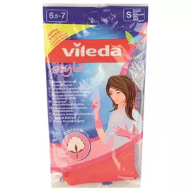 Перчатки хозяйственные Vileda Стайл S 133637