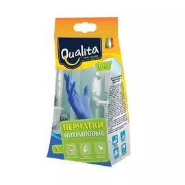 Перчатки нитриловые Qualita 10шт l