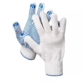 Перчатки трикотажные DEXX, 7 класс, х/б, с защитой от скольжения