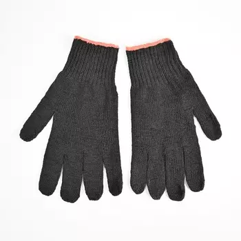 Перчатки трикотажные Супер-Люкс с ПВХ черные 24 размер