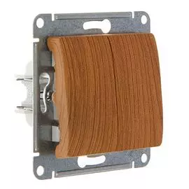 Переключатель двухклавишный Schneider Electric Glossa GSL000565