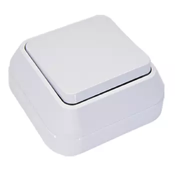 Переключатель Makel наружный белый