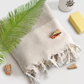 Пештемаль Aline diamond бежевый 90х170см