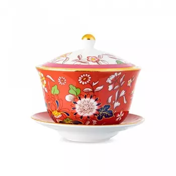 Пиала с крышкой и блюдцем Wedgwood Вандерласт Малина 7,6 см 150 мл