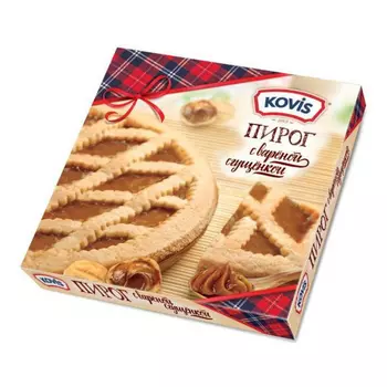 Пирог Kovis песочный с начинкой варёная сгущенка 430 г