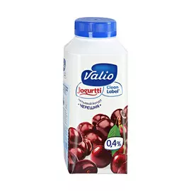 Питьевой йогурт Valio Clean Label с черешней 0,4% 330 г