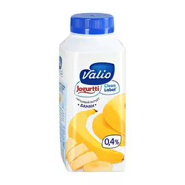 Питьевой йогурт Valio Clean Label с бананом 0,4% 330 г