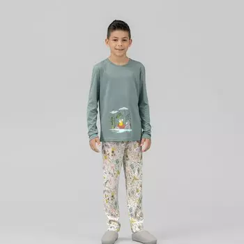 Пижама для мальчиков Togas Kids Пикколо зелено-белый р.116-122