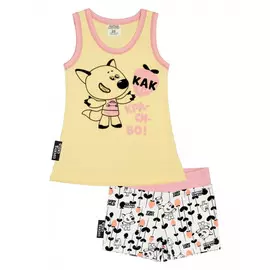 Пижама Lucky Child с шортами-МИШКИ желтая