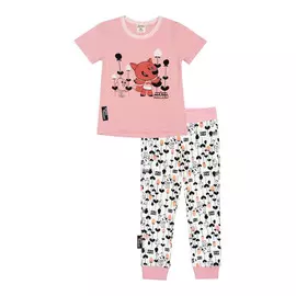 Пижама с брюками Lucky Child МИ-МИ-МИШКИ розовая 128-134