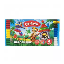 Пластилин Creativiki 6 цветов 90 г