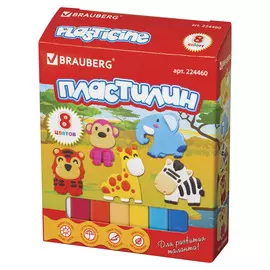 Пластилин классический Brauberg 8 цветов